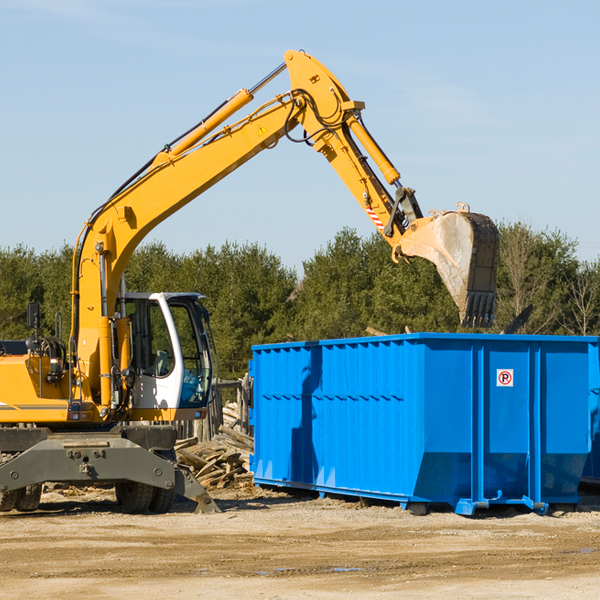 are there any restrictions on where a residential dumpster can be placed in Redfield